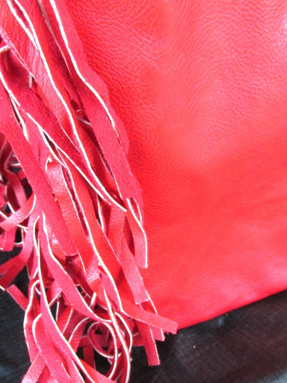 Taleen Red Fringed Handbag - Picture 3 of 14